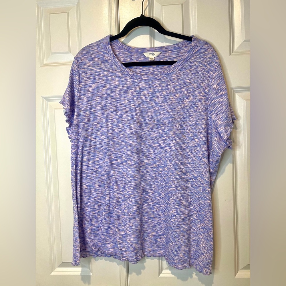 Terra & Sky Lavender/Pink Short Sleeve Top 2w